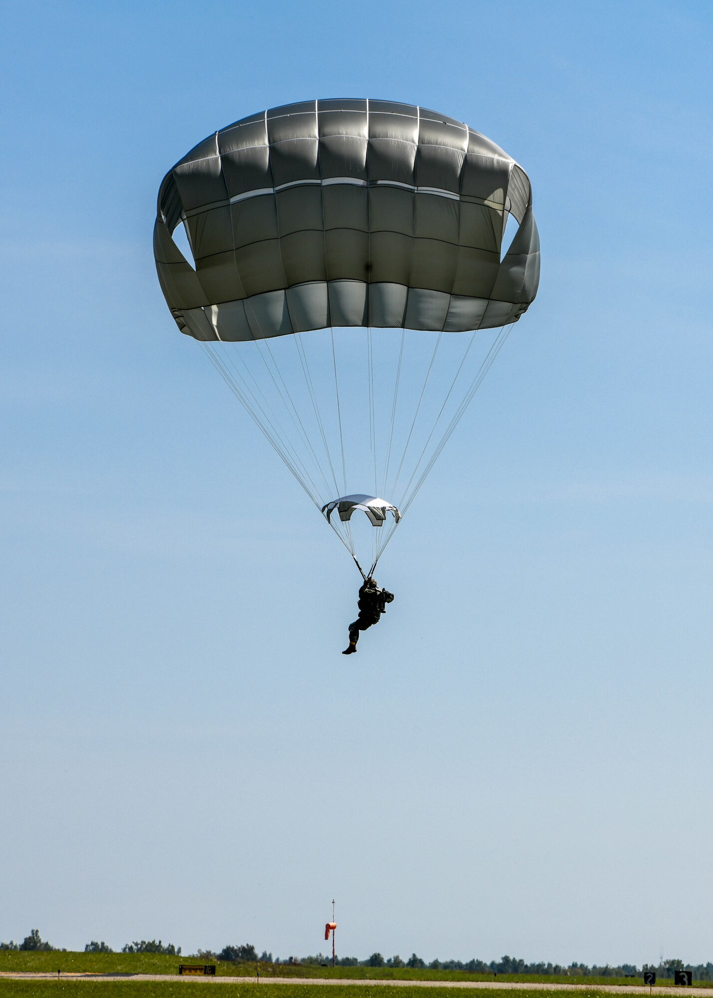 Soldiers from several Army Reserve battalions performed paratrooper jumps from a 910th Airlift Wing C-130 aircraft onto the Youngstown Air Reserve Station drop zone here, Sept. 20, 2019.