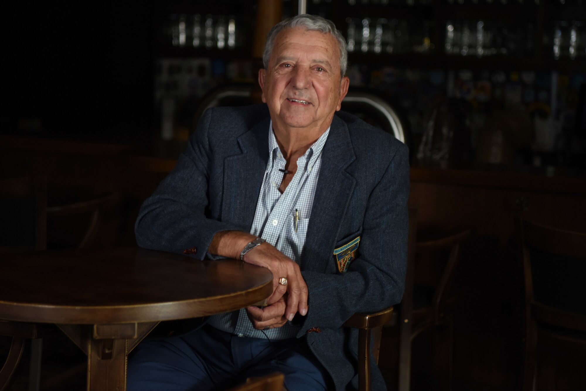 Retired U.S. Air Force Maj. Pete Camerota poses for a photo during Prisoner of War/Missing in Action Recognition Week at Ramstein Air Base, Germany, September, 20, 2019. Camerota was a Pow for 86 days, during the Vietnam War.