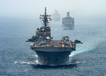 Official U.S. Navy file photo Amphibious assault ship USS Boxer (LHD 4),