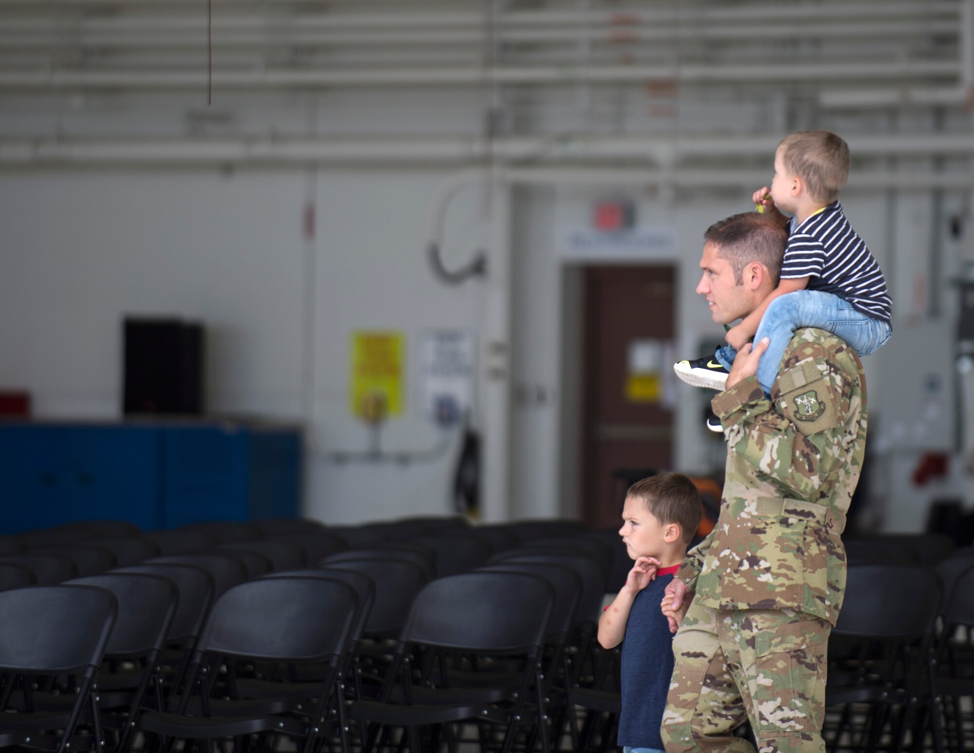 U.S. Air Force Airmen from the 133rd Airlift Wing, along with their families and friends, take part in Family Day activities in St. Paul, Minn., Sept. 14, 2019.