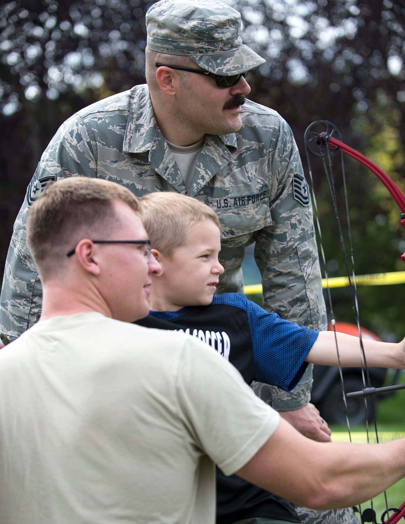 U.S. Air Force Airmen from the 133rd Airlift Wing, along with their families and friends, take part in Family Day activities in St. Paul, Minn., Sept. 14, 2019.