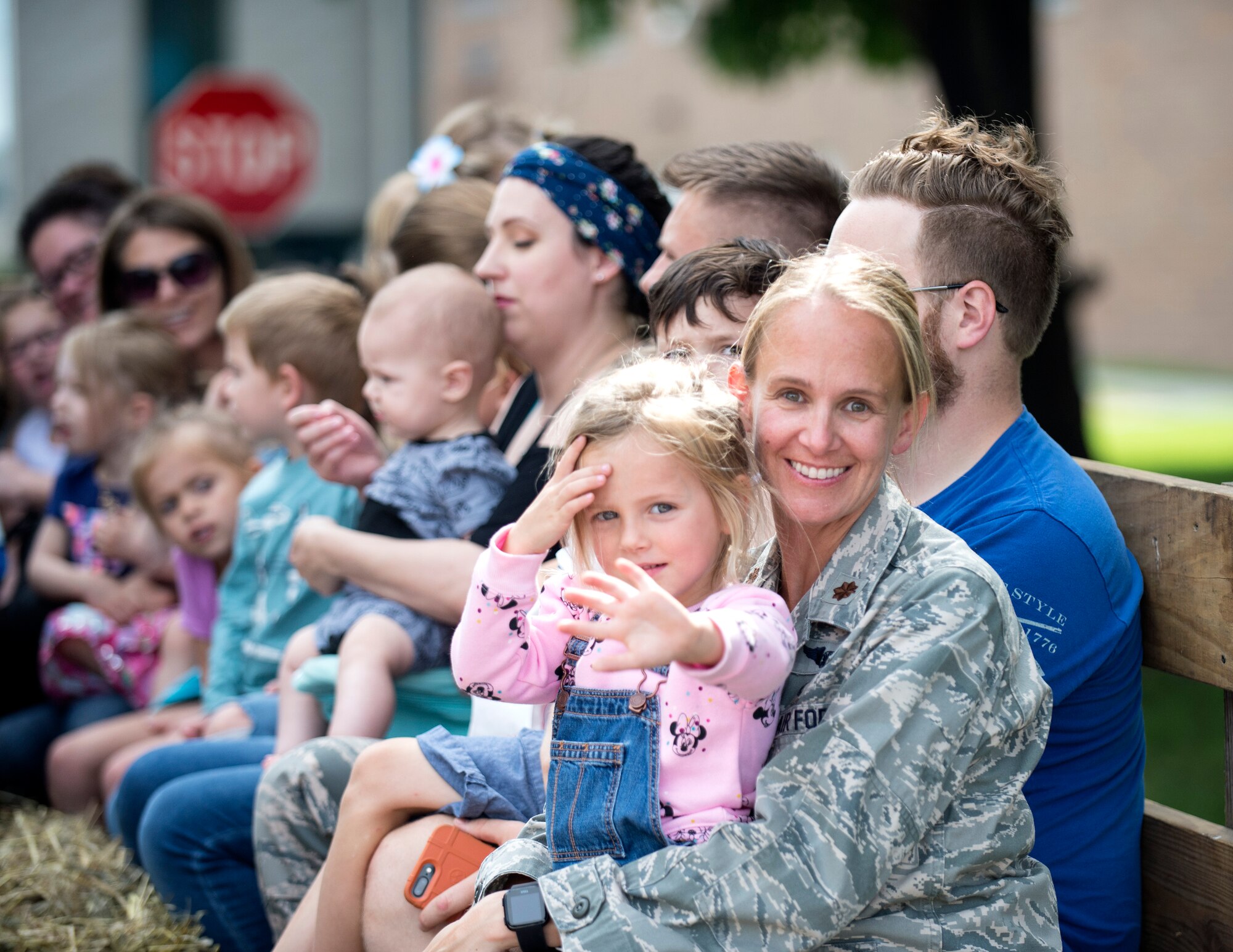 U.S. Air Force Airmen from the 133rd Airlift Wing, along with their families and friends, take part in Family Day activities in St. Paul, Minn., Sept. 14, 2019.