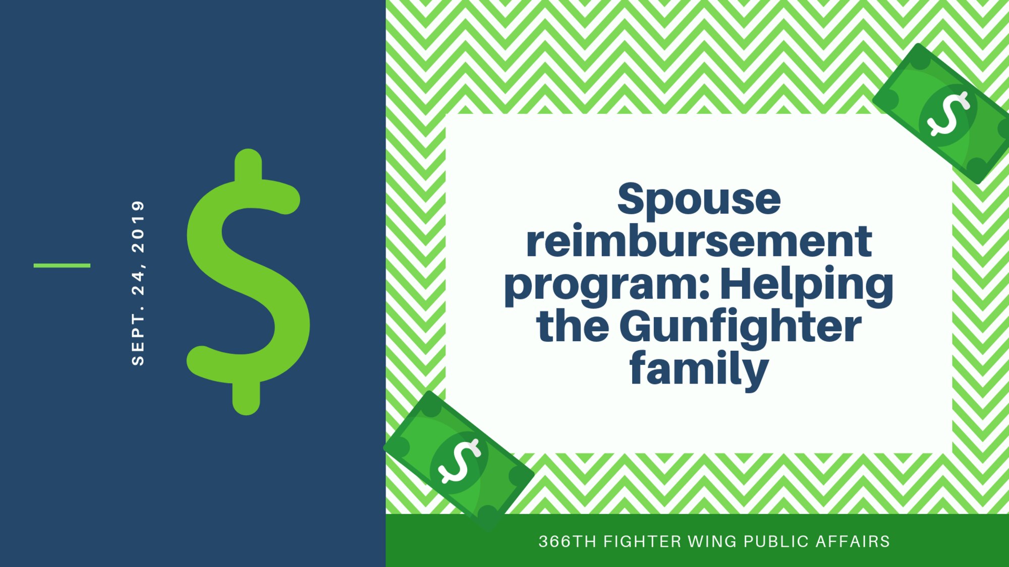 The spouse reimbursement program reimburses eligible spouses up to $500 for expenses incurred due to an eligible PCS/PCA for licenses and certifications they had to obtain due to moving to a different state that doesn’t accept their current certifications/licenses. (U.S. Air Force graphic by Senior Airman JaNae Capuno)
