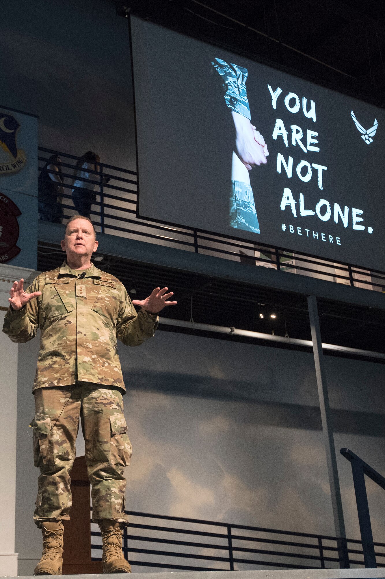 Lt. Gen. Richard Scobee, Air Force Reserve Command commander and chief of the Air Force Reserve, talks