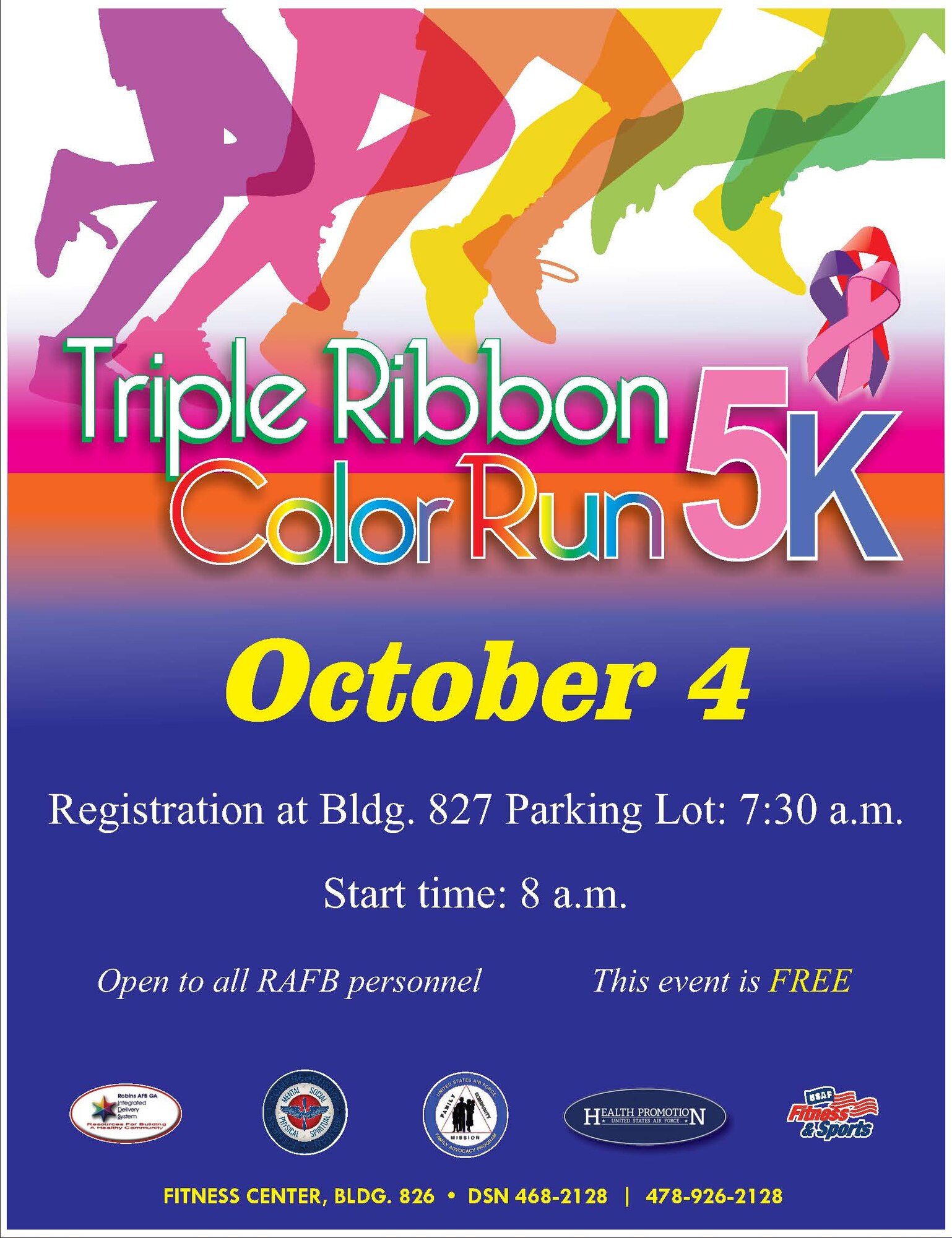 Robins hosts colorful events for Triple Ribbon awareness in October