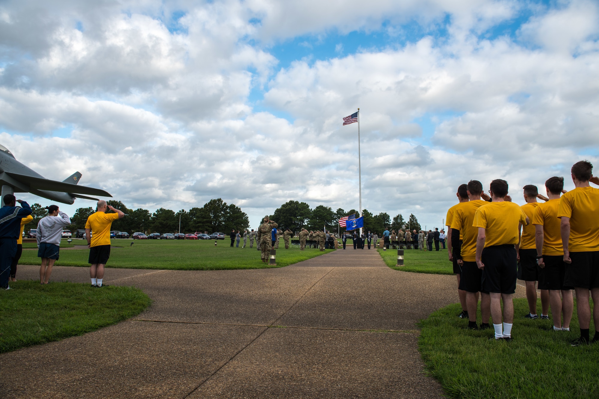 Joint Base Langley-Eustis, Virginia, members recognize POW/MIA service members at memorial park  Sept. 19, 2019. In the United States, National POW/MIA Recognition Day is observed on the third Friday in September. (U.S. Air Force photo by Senior Airman Anthony Nin Leclerec)