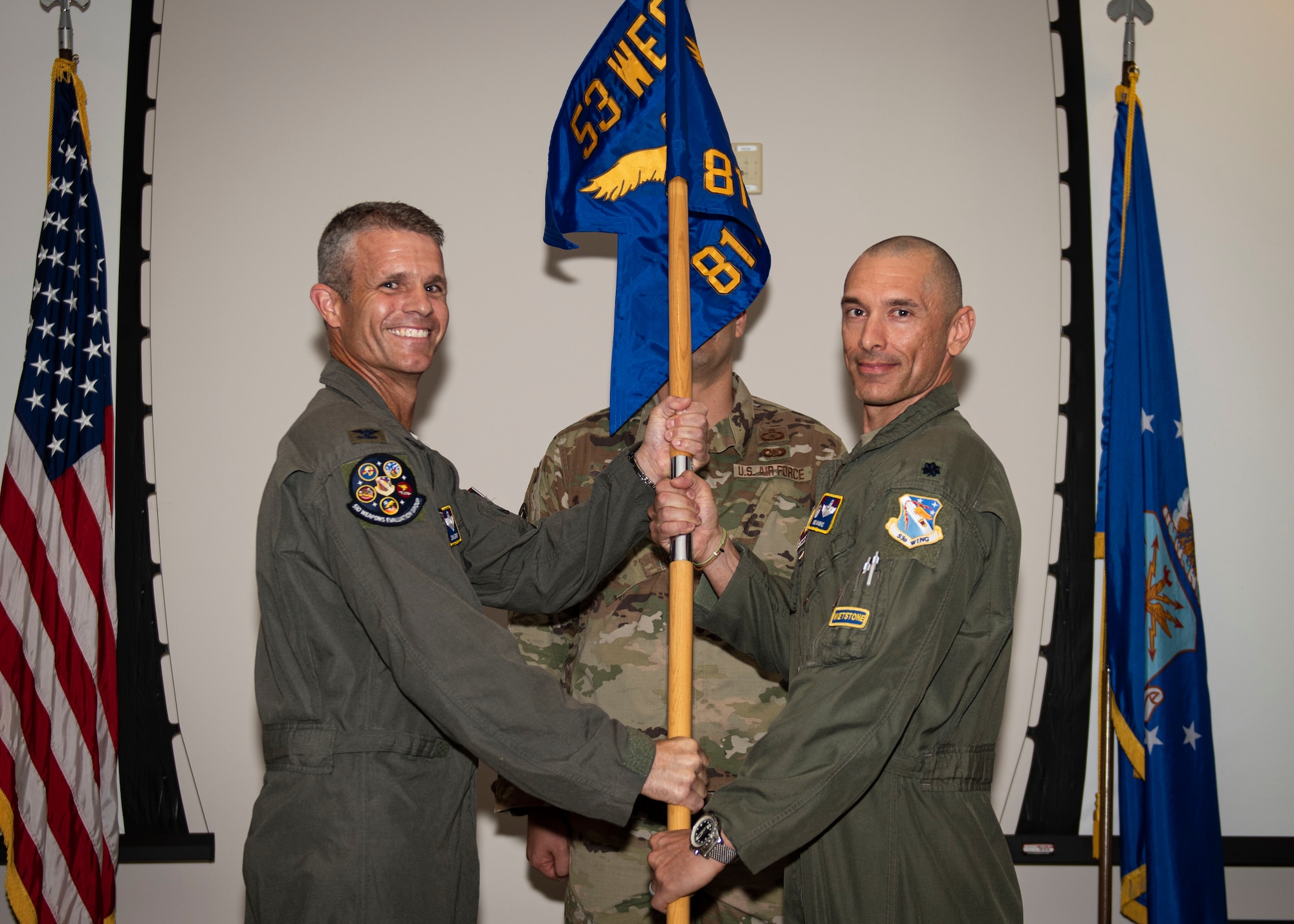 As a formal recognition of the hard work and efforts of the 53rd Wing Airmen at Tyndall Air Force Base in the 81st Range Control Squadron, the 81st RCS deactivated, then reactivated as the 81st Air Control Squadron during a ceremony on September 23, 2019.