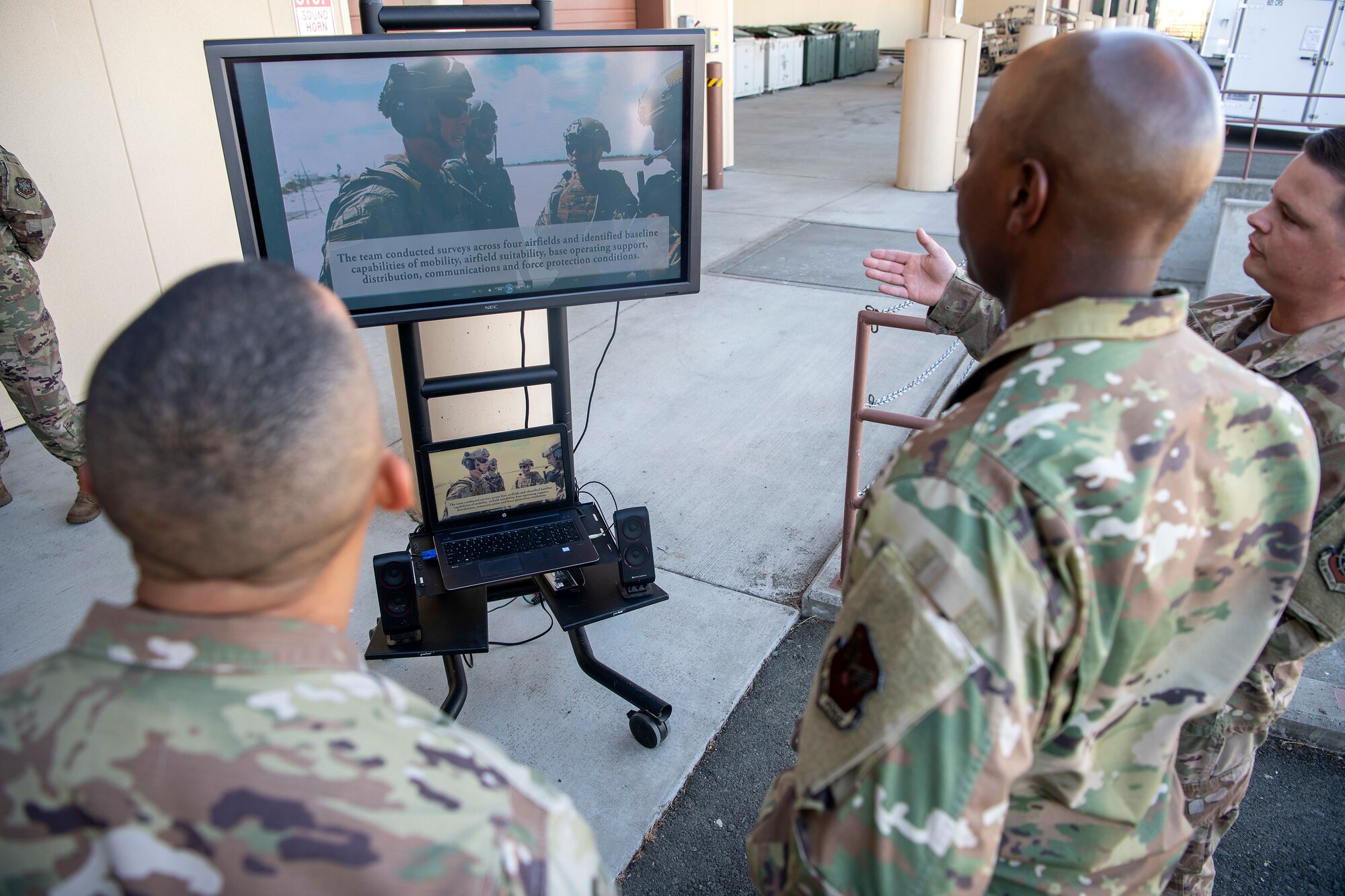 CMSAF visits Travis Devil Raiders