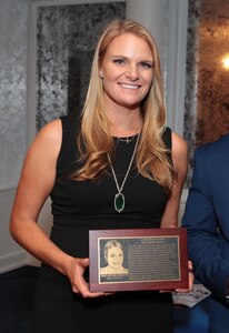 Naval Surface Warfare Center Panama City Division (NSWC PCD) Project Manager Jena Rhea was inducted into the United States Merchant Marine Academy (USMMA) Athletic Hall of Fame Sept. 20.