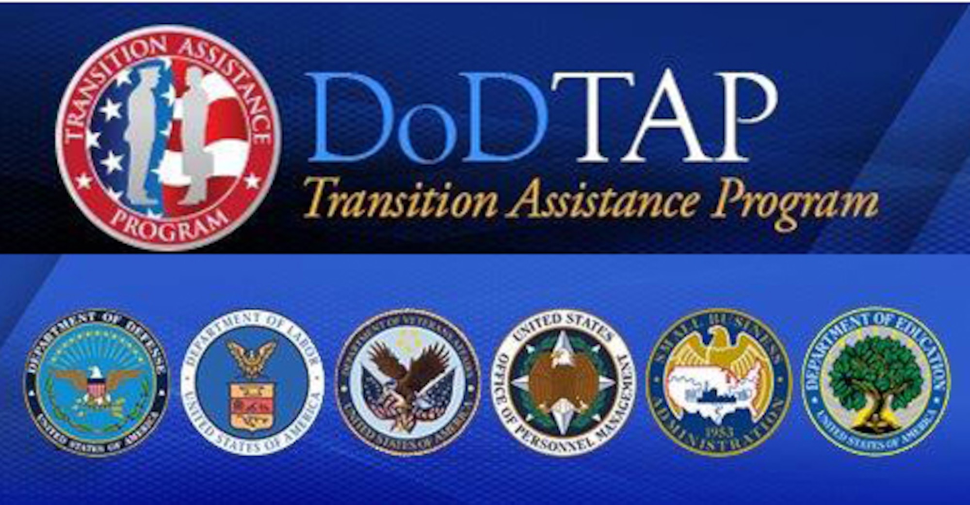 DOD TAP program seal with six department of government seals