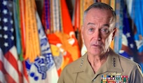 Marine Corps Gen. Joe Dunford, 19th chairman of the Joint Chiefs of Staff, delivers a farewell message to members of the U.S. Armed Forces and their families, Sept. 24, 2019 at the Pentagon, Washington, D.C.
