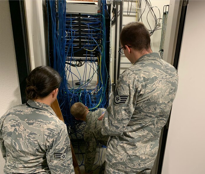 Team works on server