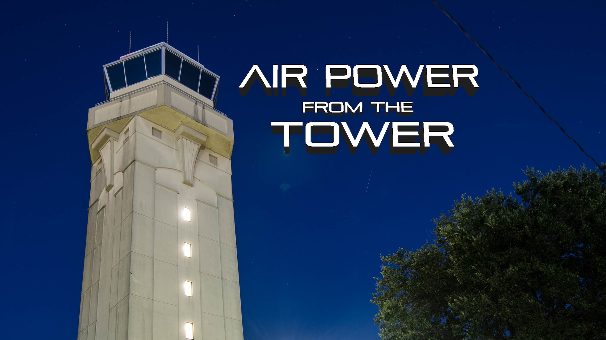 The air traffic control tower stands at Barksdale Air Force Base, Louisiana, August 22, 2019.
