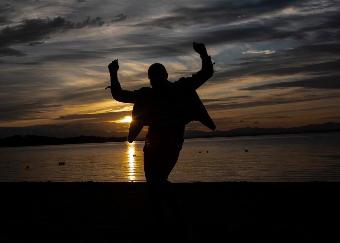 U.S. Air Force Airman 1st Class Kenny Brown, a 35th Security Forces Squadron police service administrator, pauses for a photo at Misawa Air Base, Japan, Sept. 19, 2019. Brown started dancing 10 years ago in high school and has aired on two popular dance shows since then including: “So You Think You Can Dance” and “World of Dance.” (U.S. Air Force photo by Airman 1st Class China M. Shock)