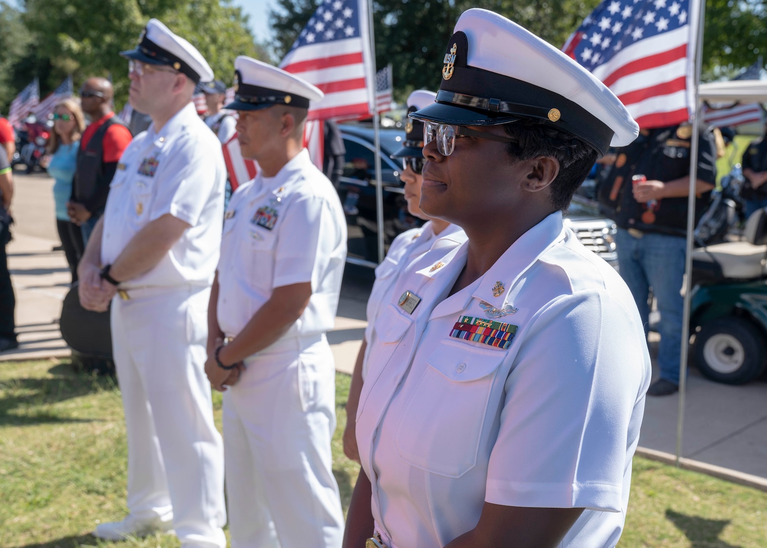 Navy Medicine Education, Training and Logistics Command Sailors attended a graveside funeral service Petty Officer 3rd Class Mark Lyle Walker, a sonar technician (submarine), in Killeen, Texas, Sept. 26. Walker, a submarine veteran, had no family or next of kin, prompting the NMETLC, Navy Medicine Training Support Center and Navy Recruiting District San Antonio Sailors to make the two-hour drive from Joint Base San Antonio to honor Walker's Navy service.