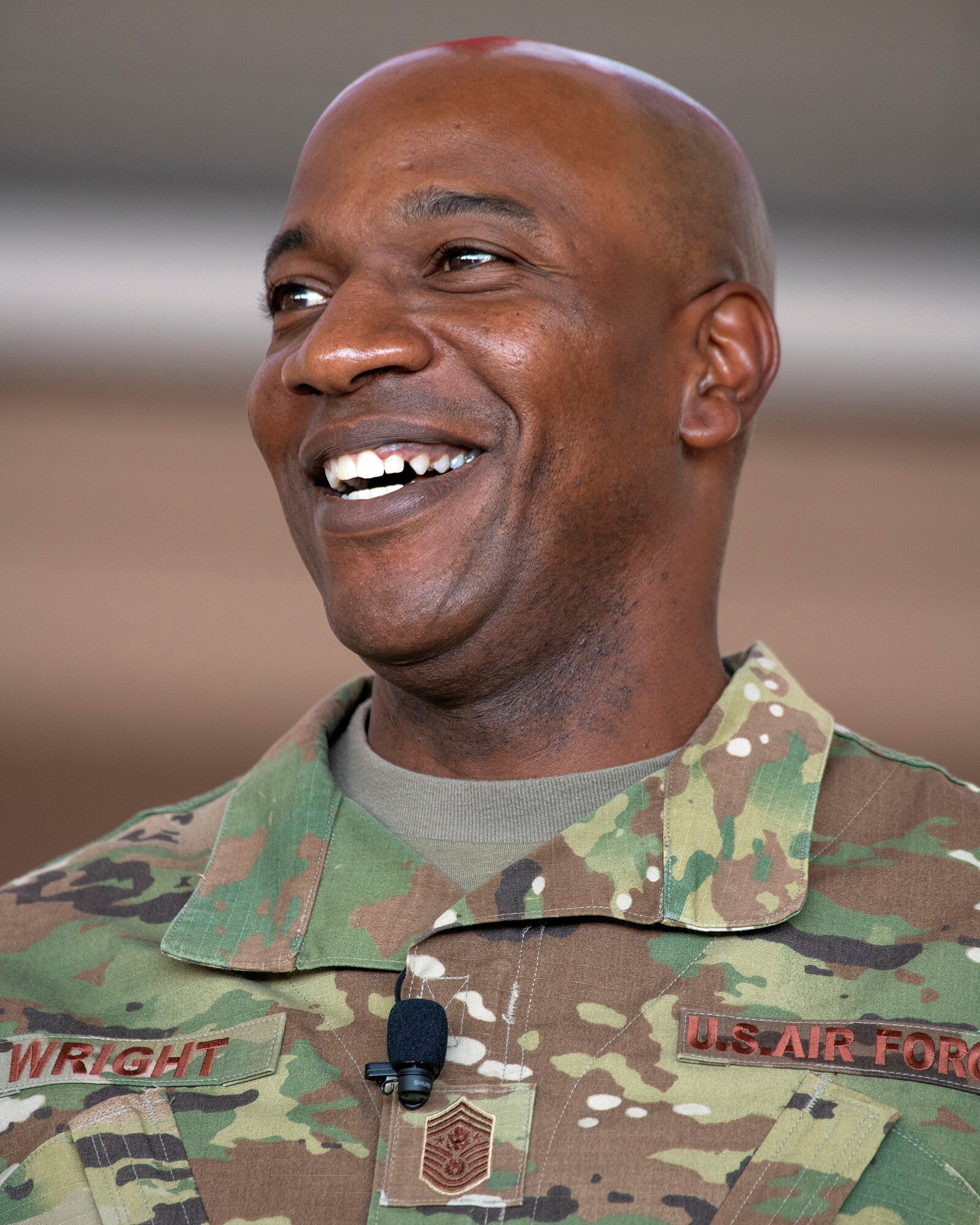 Chief Master Sgt. of the Air Force Kaleth O. Wright smiling