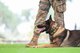 Caro, 355th Security Forces Squadron military working dog, partakes in obedience training at Davis-Monthan Air Force Base, Arizona, Sept. 23, 2019. Through obedience training, an MWD is taught to respond consistently each time its handler gives a command. (U.S. Air Force photo by Airman 1st Class Kristine Legate)