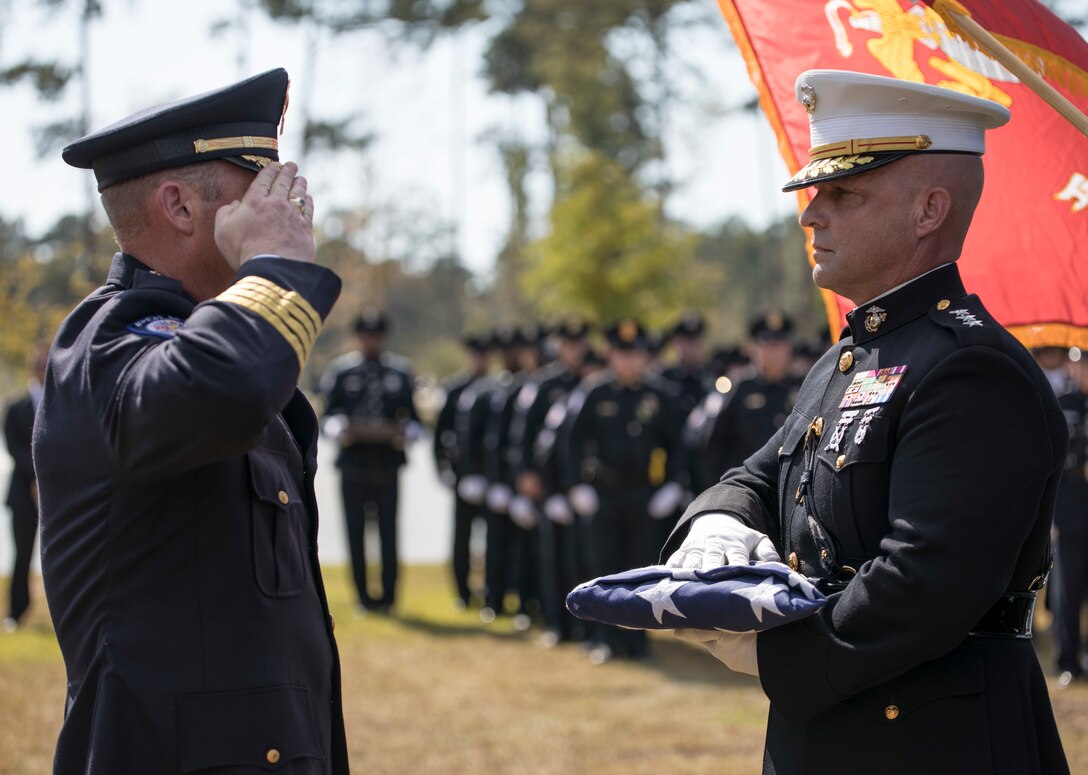 Marine Corps' support at the funeral service of Vincent Liberto Jr.