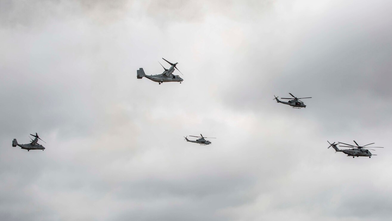 Marines demonstrate the capabilities of the Marine Air-Ground Task Force at the 2019 Marine Corps Air Station Miramar Air Show on MCAS Miramar, Calif., Sept. 27. This year’s air show honors first responders by featuring several performances and displays that highlight first responders and their accomplishments.