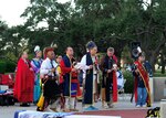 Native Americans participate in the gourd dance and reveille ceremony during the Texas American Indian Heritage Day at Joint Base San Antonio-Randolph, Texas, Sept. 27, 2019. The Texas American Indian Heritage Day events were sponsored by JBSA-Randolph's American Indian Heritage Committee. American Indian Heritage Day in Texas, signed into law in 2013, recognizes historical, cultural and social contributions of American Indian communities and leaders of Texas.