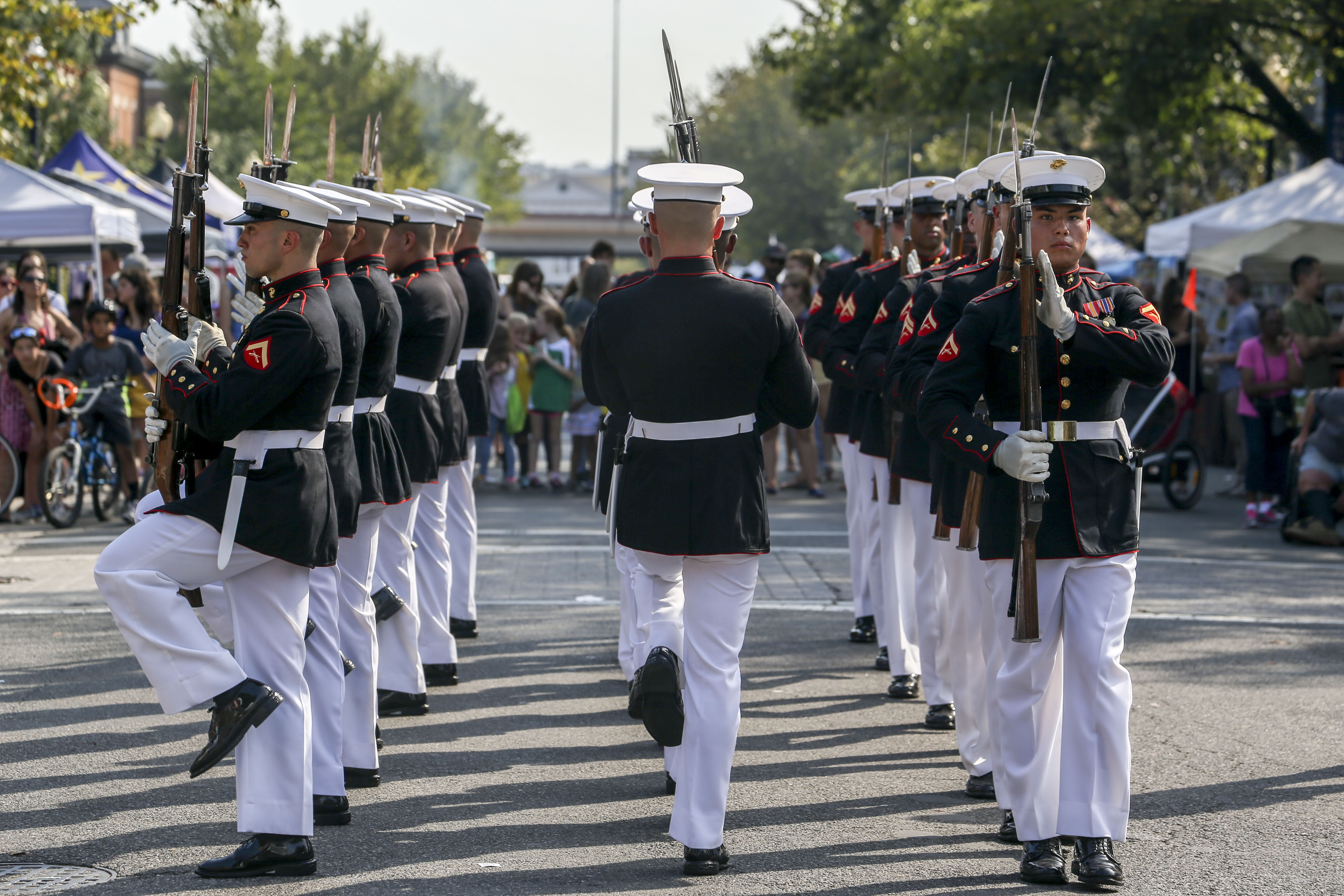 Marines perform for anuual Barracks Row Festival