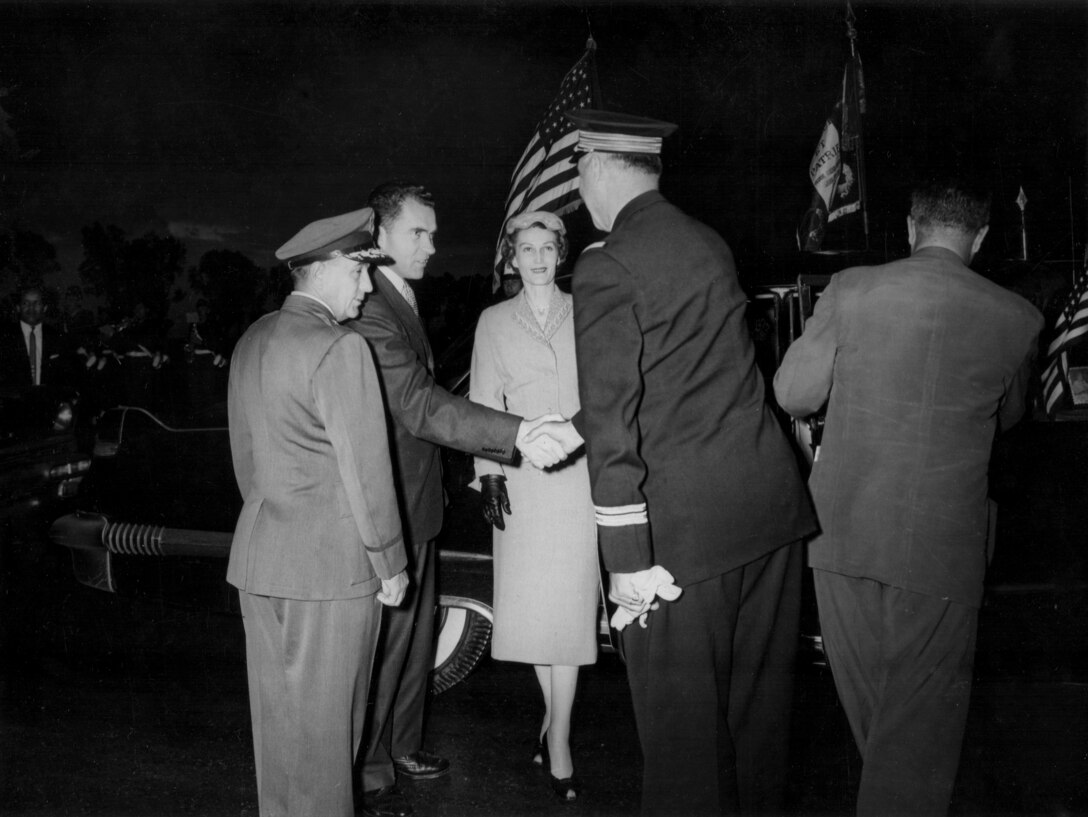Construction of air bases in Morocco attracted political attention, including a visit in the mid-1950s from the Vice President and Mrs. Richard M. Nixon.