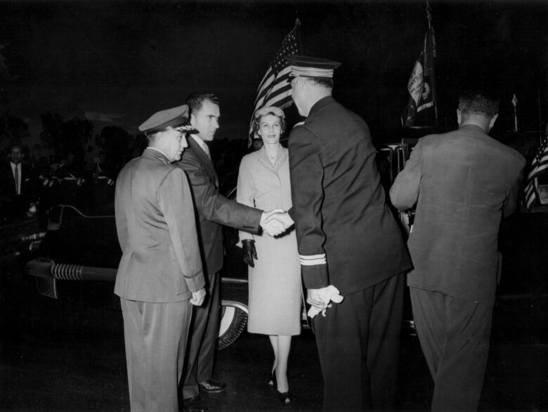 Construction of air bases in Morocco attracted political attention, including a visit in the mid-1950s from the Vice President and Mrs. Richard M. Nixon.