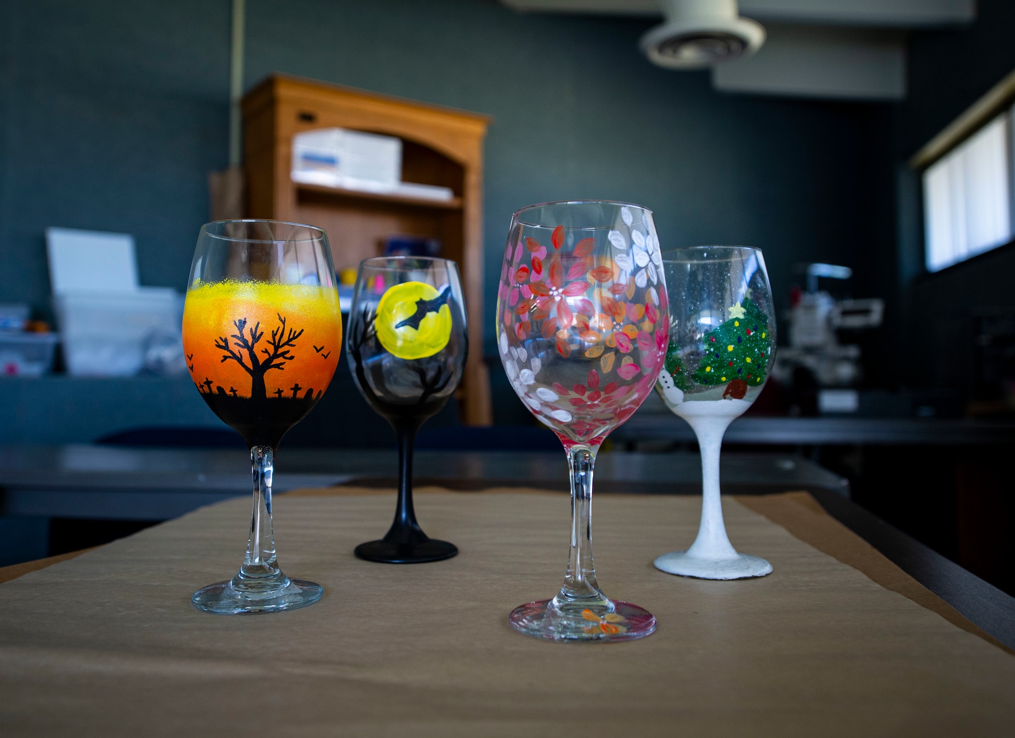 Vikki Dalton, 325th Force Support Squadron Arts and Crafts Center manager, stands at the front desk of the Arts and Crafts Center on Tyndall Air Force Base, Fla., Sept. 24, 2019. The Arts and Crafts Center offers a wide varies of personalized items and crafty classes. (U.S. Air Force photo by Airman 1st Class Bailee A. Darbasie)