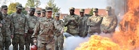 U.S. Soldiers with various units receive hands-on training during the Combined Arms Training Center’s Hazardous Material Drivers Training Course at Rose Barracks Fire Department, Vilseck, Germany, Oct. 18, 2018. The course covers the duties and responsibilities of the vehicle operator for safe and legal transport of bulk hazardous materials over European roads. (U.S. Army photo by Gertrud Zach)
