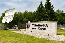 Photo of the outside entrance sign of Tobyhanna