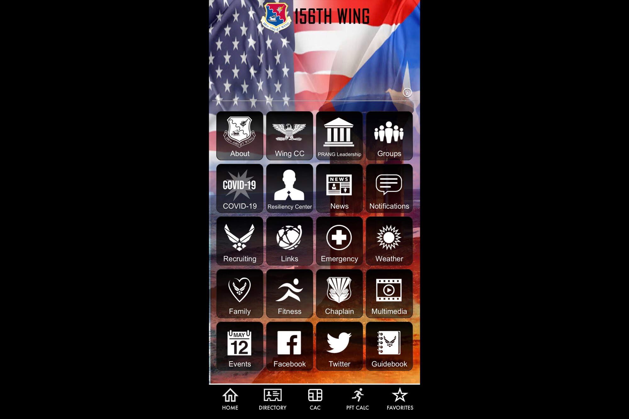156th Wing mobile app