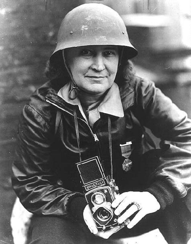 Therese Bonney pictured with camera