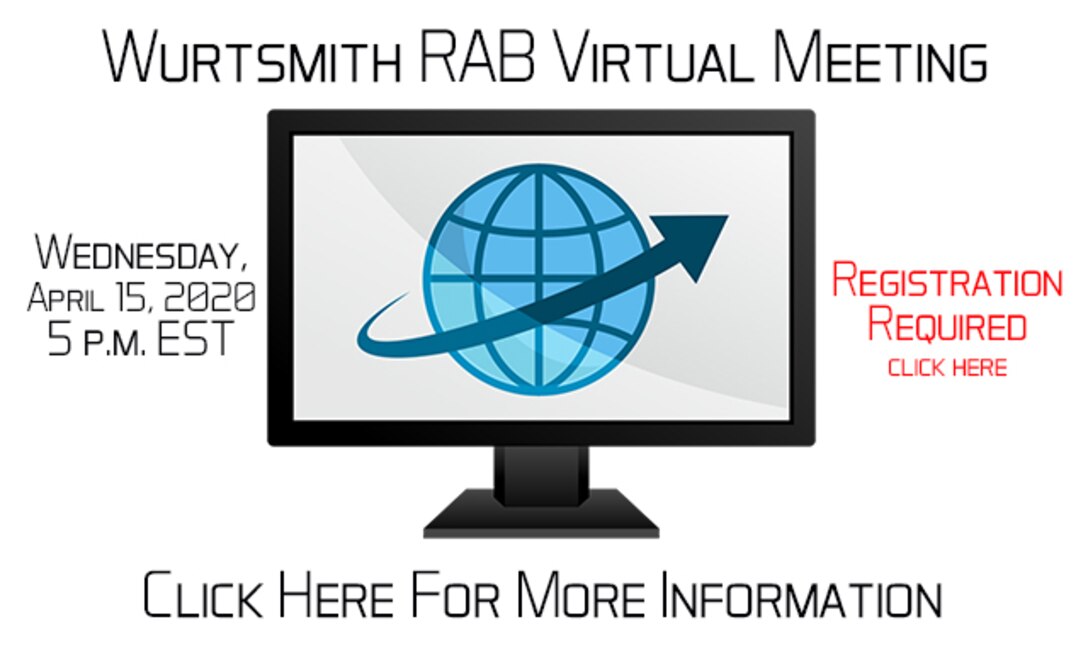 The Air Force will host a virtual meeting for the former Wurtsmith Air Force Base Restoration Advisory Board (RAB) on Wednesday, April 15, 2020, at 5 p.m. EST. Registration required.