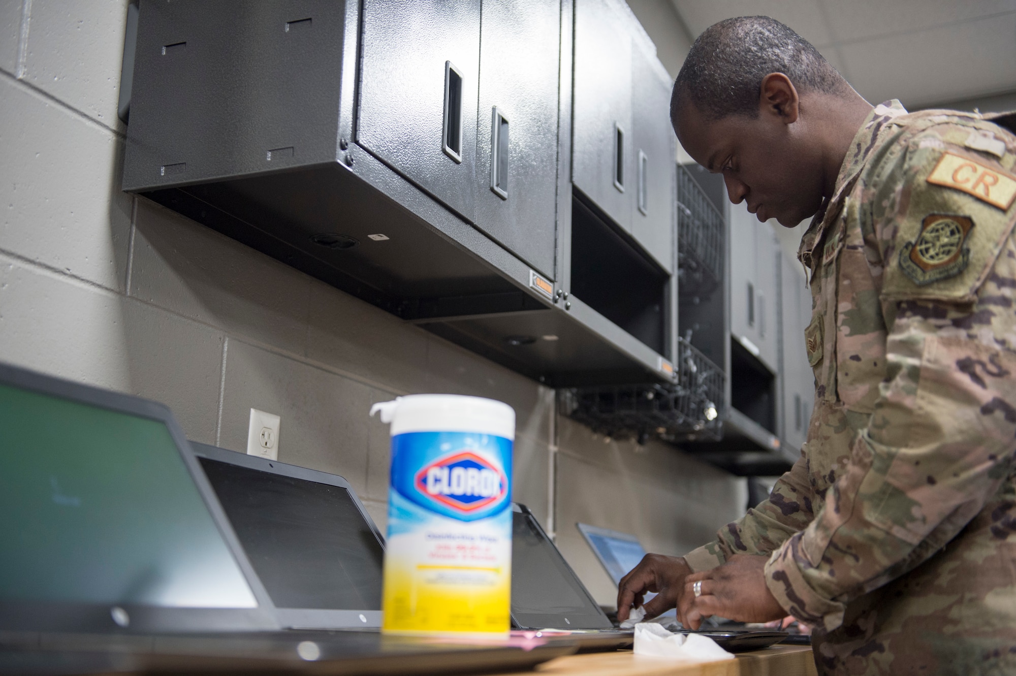 While many members of the 621st Contingency Response Wing are teleworking during COVID-19, two Airmen are still coming in to work to keep an essential part of the mission going at Joint-Base McGuire Dix Lakehurst, New Jersey.