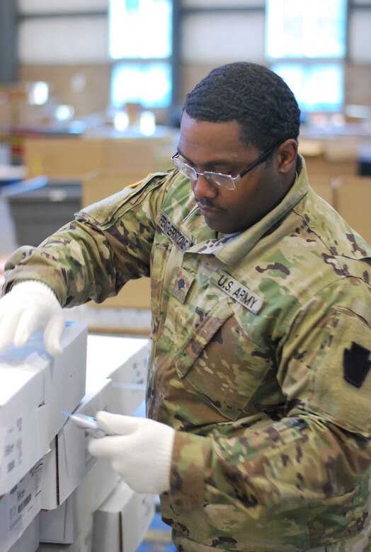 Seventeen Pennsylvania National Guard members were activated by the Pennsylvania Emergency Management Agency on Thursday, April 2 to support a food bank in Pittsburgh.