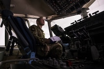 Senior Airman Evan Meyer, 437th Aircraft Maintenance Squadron flying crew chief, prepares to simulate disinfecting a C-17 Globemaster III aircraft trainer during a C-17 COVID-19 Decontamination Course at Joint Base Charleston, S.C., April 2, 2020. Members of the 437th Maintenance Group began implementation of the course March 28, 2020 to help ensure the safety of maintainers, aerial port personnel, aircrew and passengers while continuing support of Air Mobility Command’s rapid global mobility mission during the global pandemic.