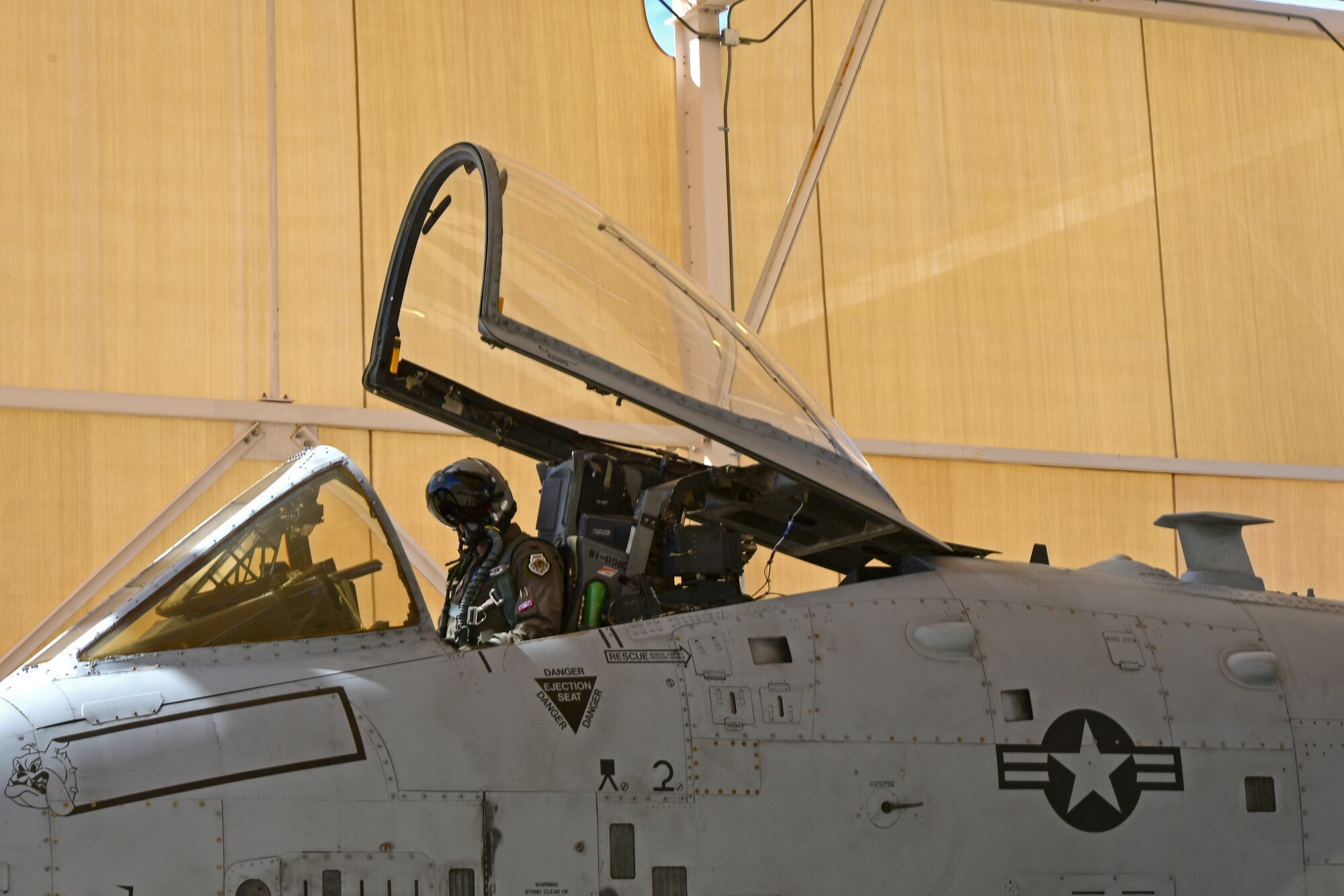 A photo of an airman working on the flight line