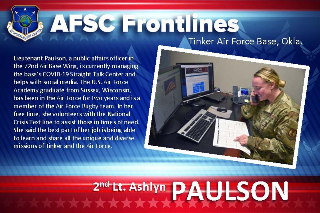AFSC Spotlight: Meet 2nd Lt. Ashlyn Paulson