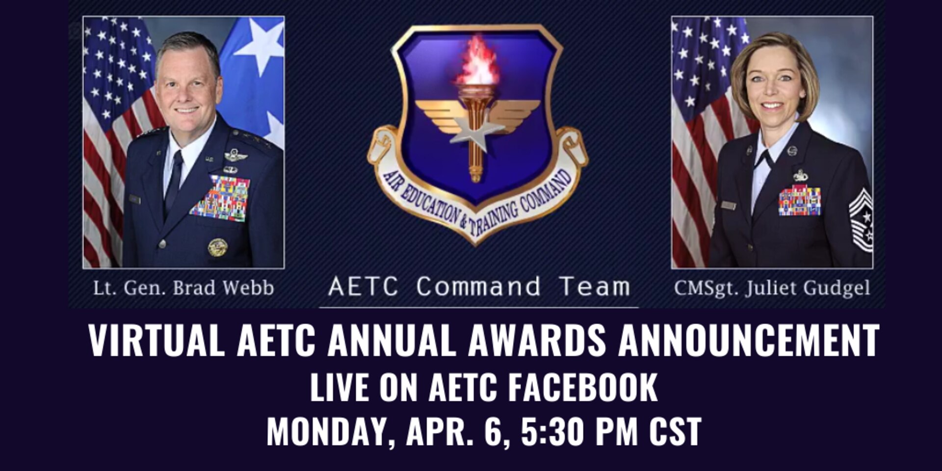 graphic showing AETC command and command chief