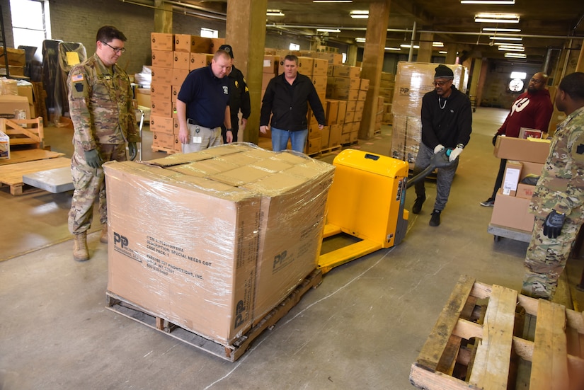 PA Task Force South delivers special needs cots to FEMA Field Hospital