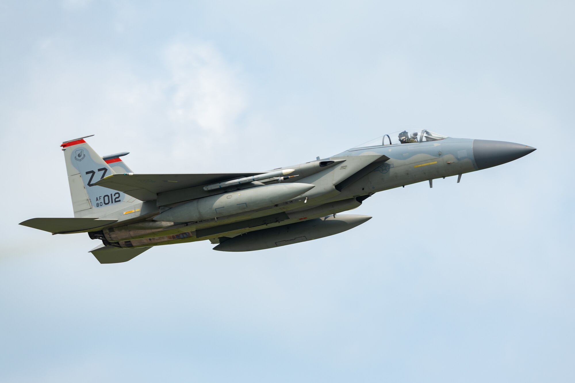 An F-15C Eagle takes off from Kadena Air Base, Japan, April 3, 2020. Despite increased health protective measures, Kadena Airmen maintain focus on the mission to support a free and open Indo-Pacific. The F-15C is among the most successful modern fighters, with over 100 victories and no losses in aerial combat. (U.S. Air Force photo by Senior Airman Cynthia Belío)