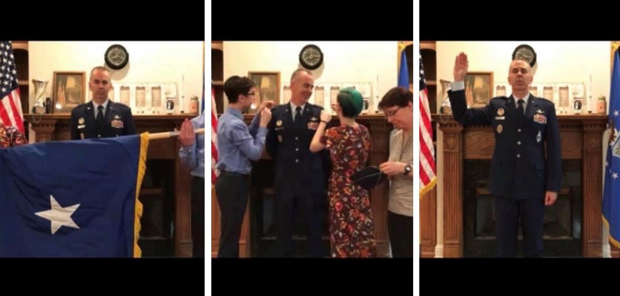 Photo of Brig. Gen. Murphy's virtual promotion.