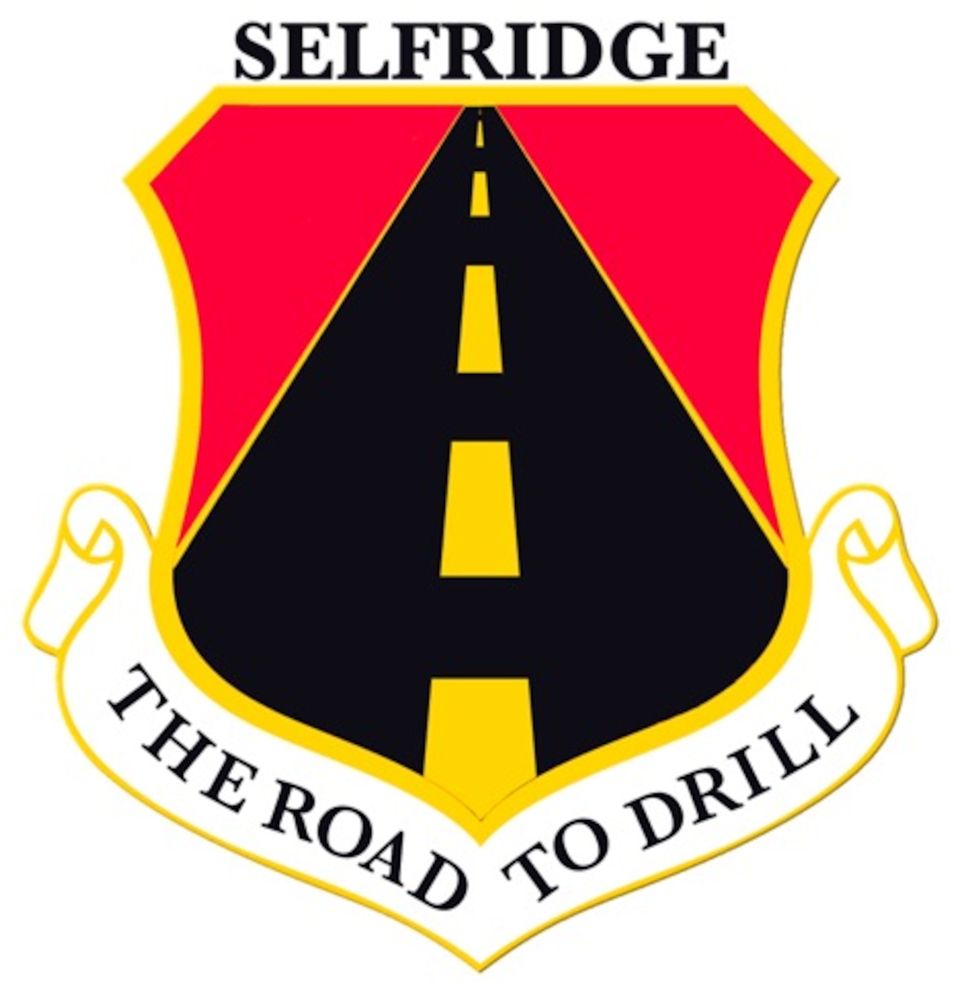 Selfridge, "The Road to Drill," logo