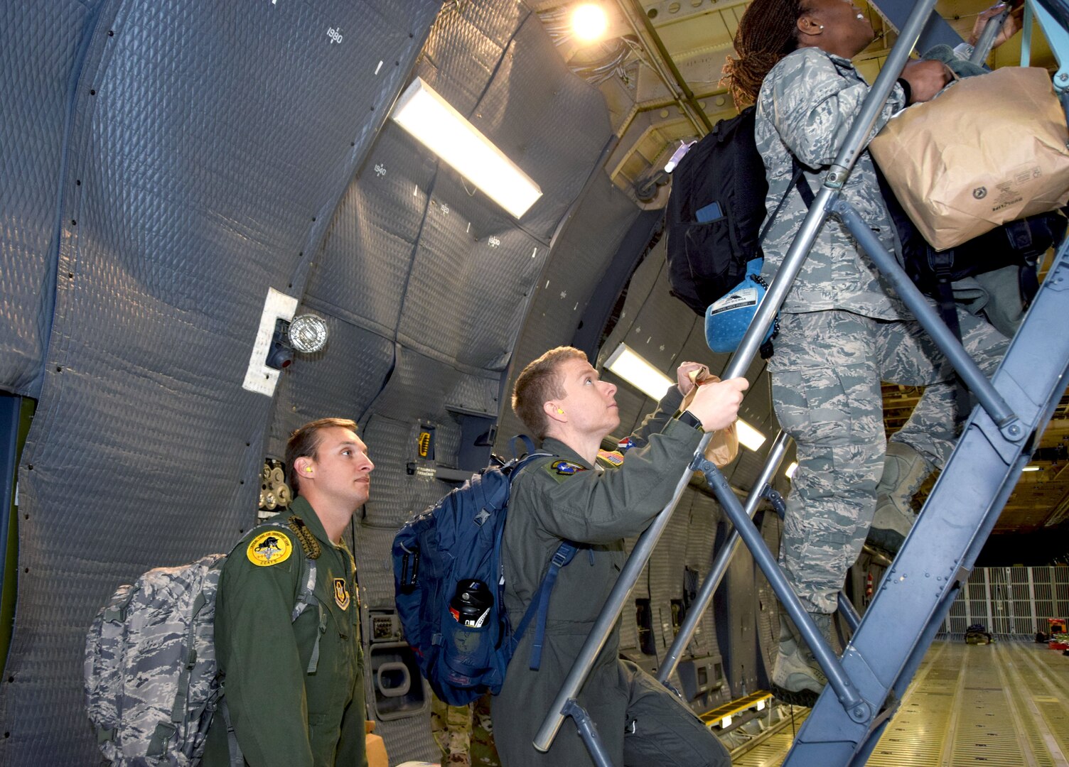 Medical technicians in the 433rd Airlift Wing mobilize and depart Joint Base San Antonio-Lackland, Texas, to respond to the COVID-19 crisis April 5, 2020.