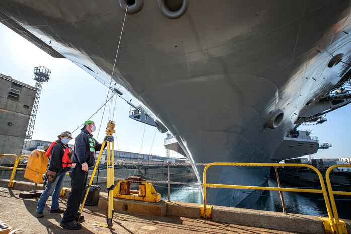 USS Carl Vinson (CVN 70) departed Dry Dock 6 April 6, 2020, after spending 14 months undergoing a Docking Planned Incremental Availability period at Puget Sound Naval Shipyard & Intermediate Maintenance Facility.