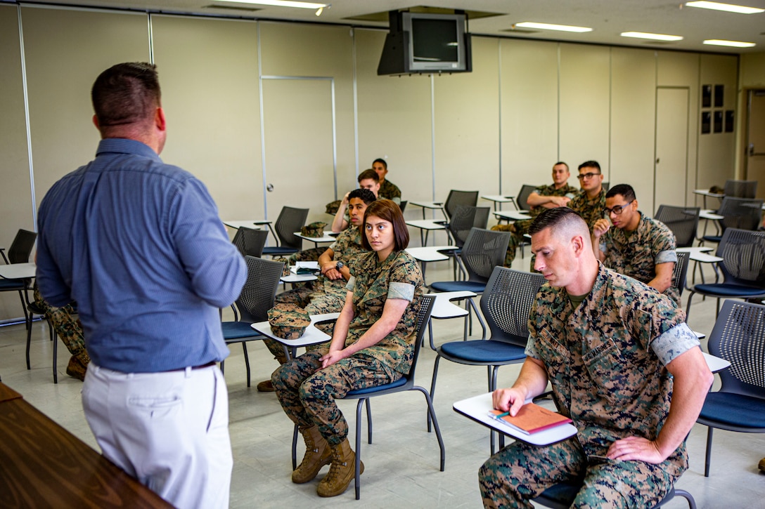 Marines learn proper cleaning procedures to effectively protect against COVID-19