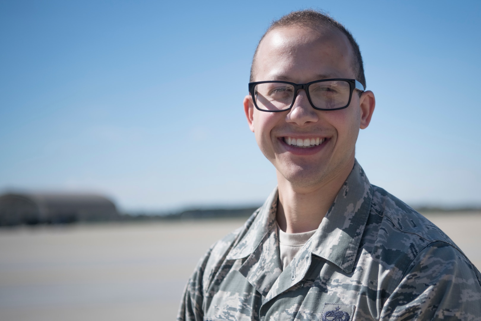 An Airman smiling