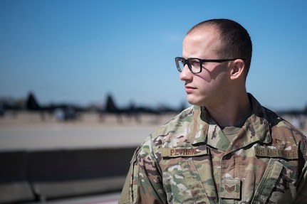 A portrait of an Airman