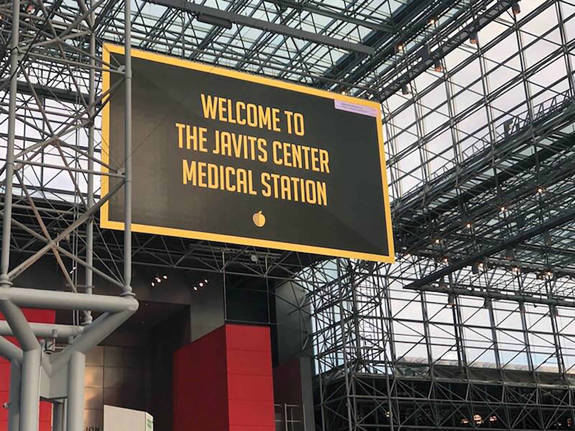 Seven Reserve Citizen Airmen from the 445th Aerospace Medicine and 445th Aeromedical Staging Squadrons are working in the Jacob K. Javits Center, a 2.1-million-square-foot convention center converted into a makeshift hospital in Manhattan, New York City. The 24-hour field hospital currently boasts 3,000 beds solely for individuals potentially exposed to, or confirmed ill with, COVID-19. The team of seven left Wright-Patterson Air Force Base, Ohio April 5, 2020 and began working there April 7, 2020.