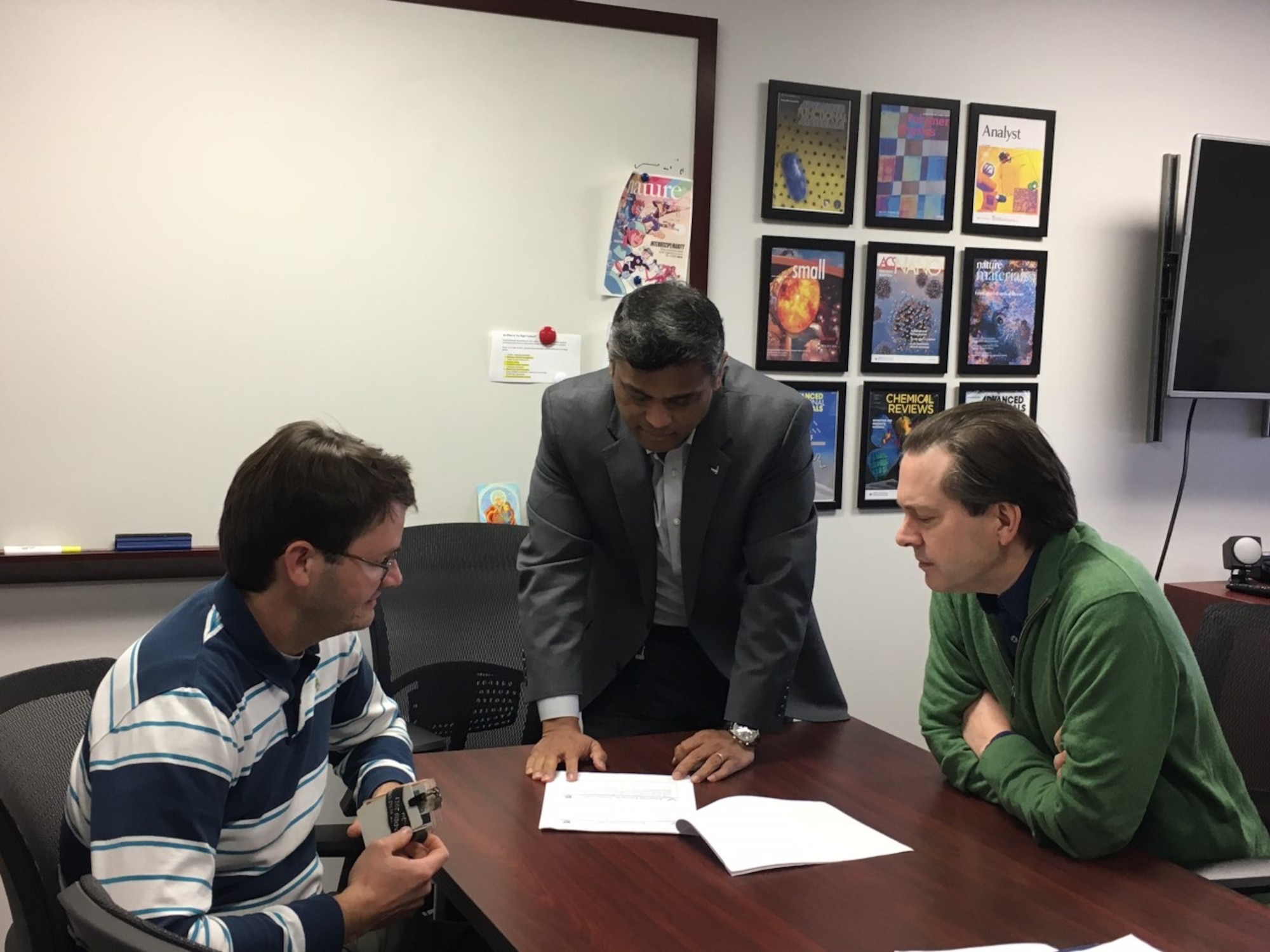 From left to right: Drs. Joe Slocik, Rajesh Naik and Patrick Dennis. (Courtesy photo)